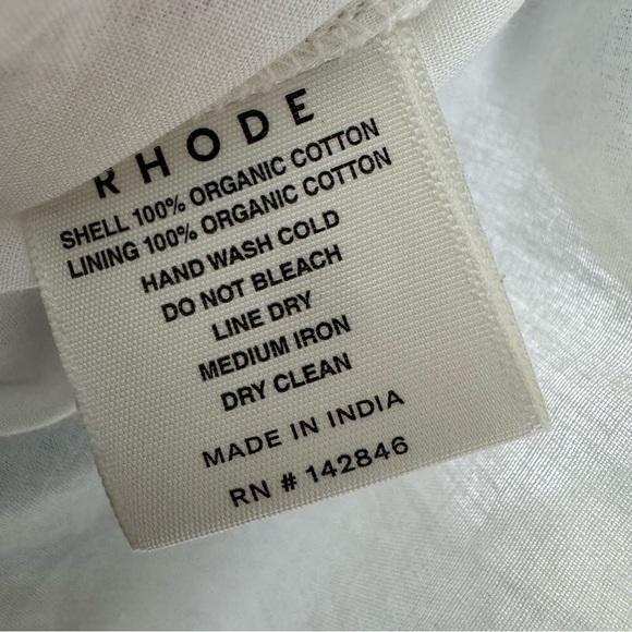 NWT Rhode Ella Cotton Patchwork Pinstripe Minidress Size S - Picture 11 of 16